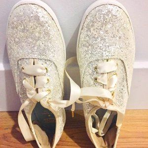 NEW keds x kate spade new york glitter sneakers